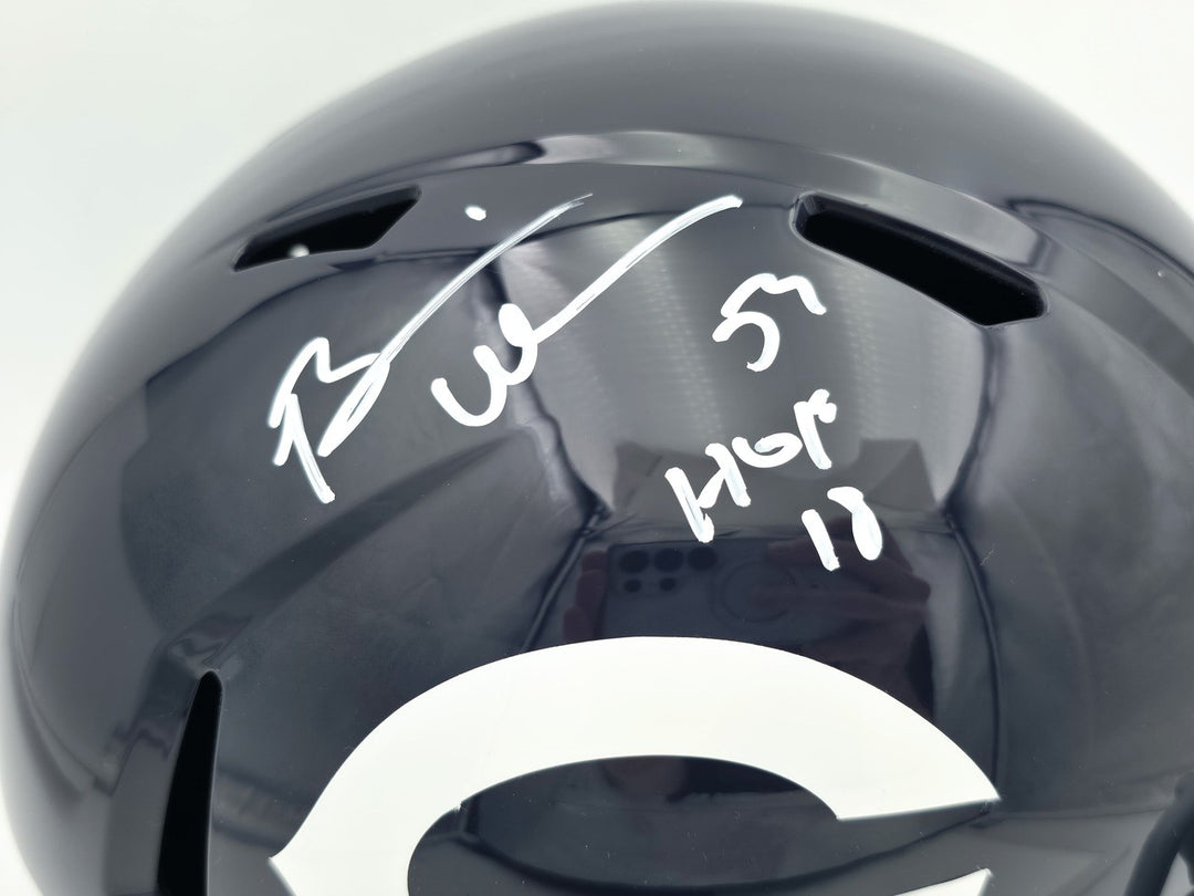Brian Urlacher Auto Bears Blue Full Size Throwback Speed Replica Helmet HOF 18