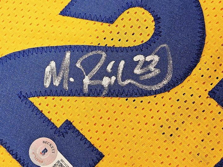 Warriors Chris Mullin, Tim Hardaway & Mitch Richmond Auto Jersey Run TMC Beckett