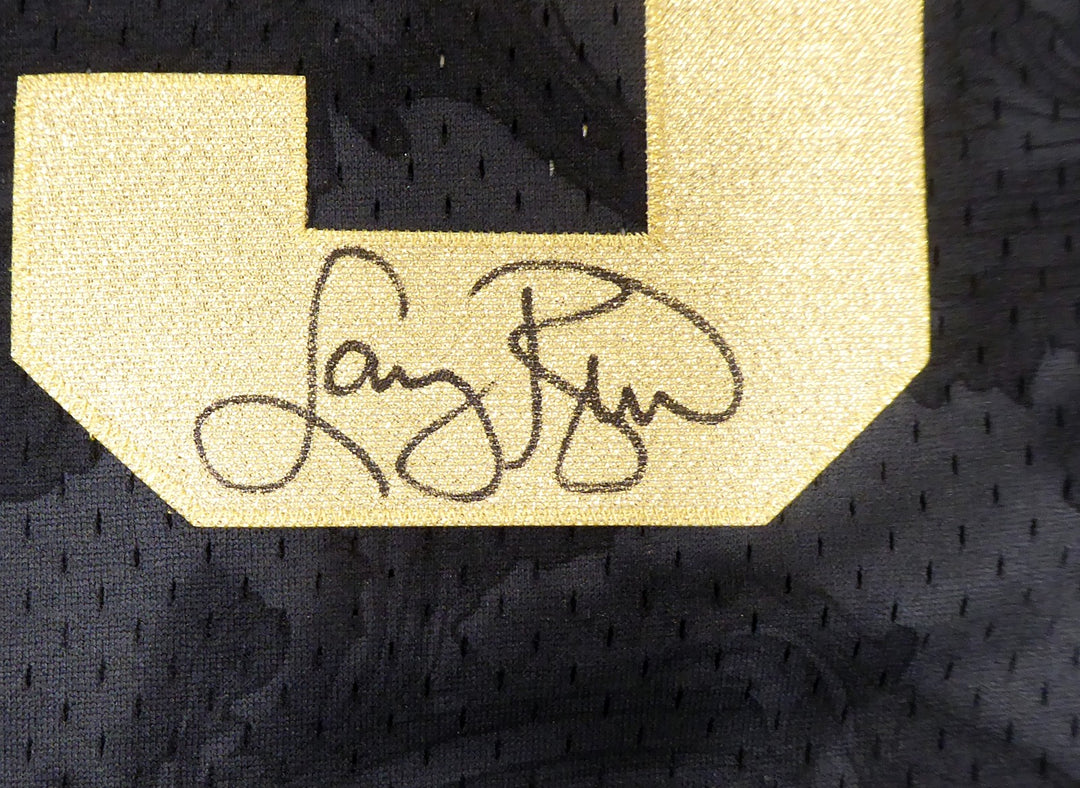 Celtics Larry Bird Auto Black Mitchell Ness Gold Toile Swingman Jersey L Beckett