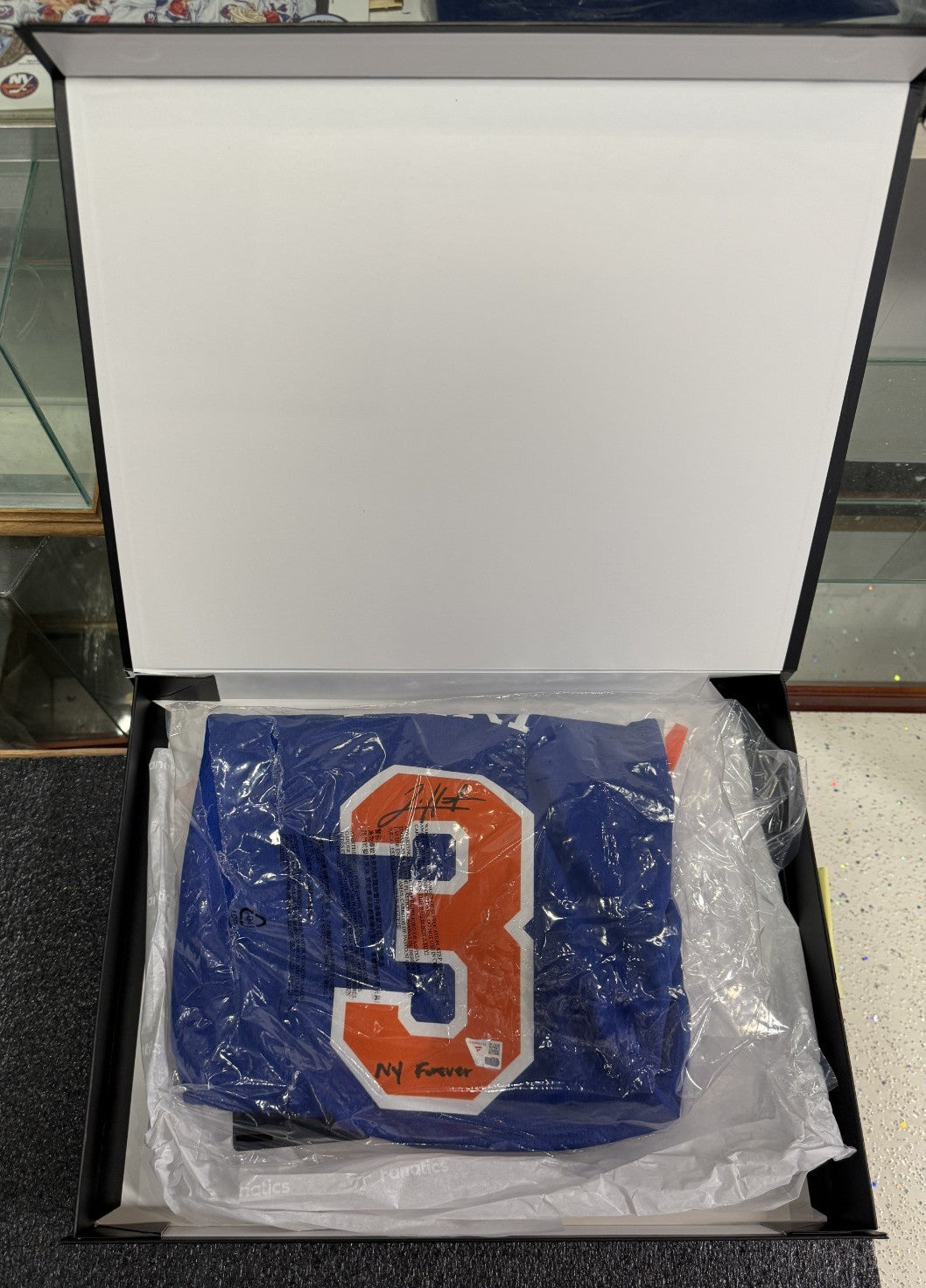Josh Hart Signed NY Knicks Nike Jersey NY Forever Mint Auto Fanatics COA