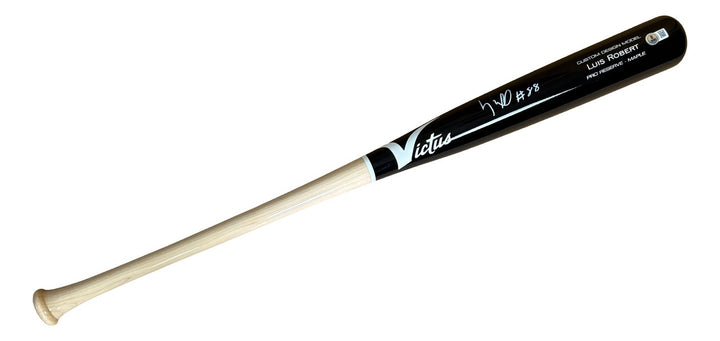 Luis Robert Chicago White Sox Signed Black/Tan Victus Players Model Bat BAS