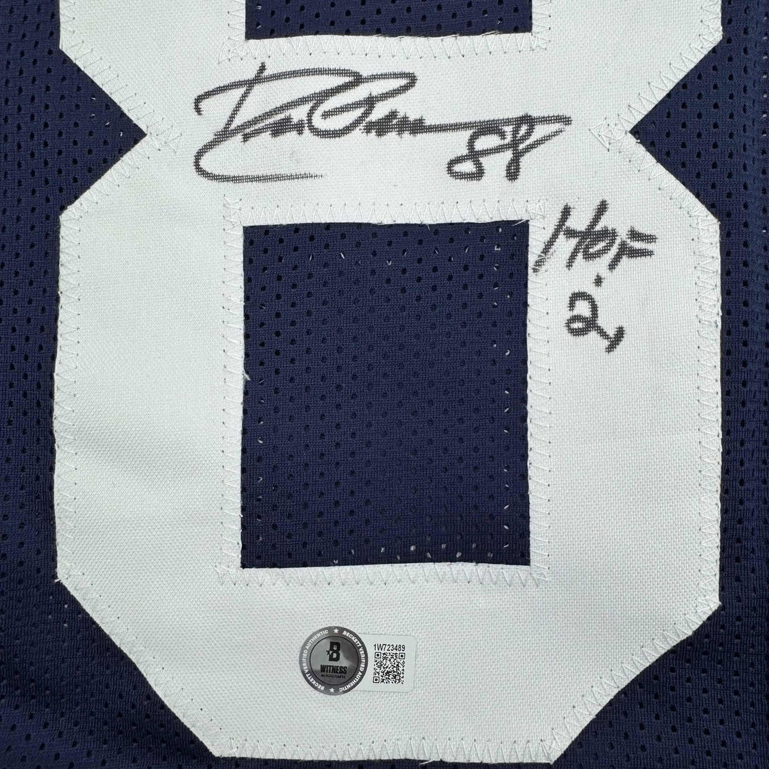 Autographed/Signed DREW PEARSON Dallas Thanksgiving Jersey JSA COA Auto
