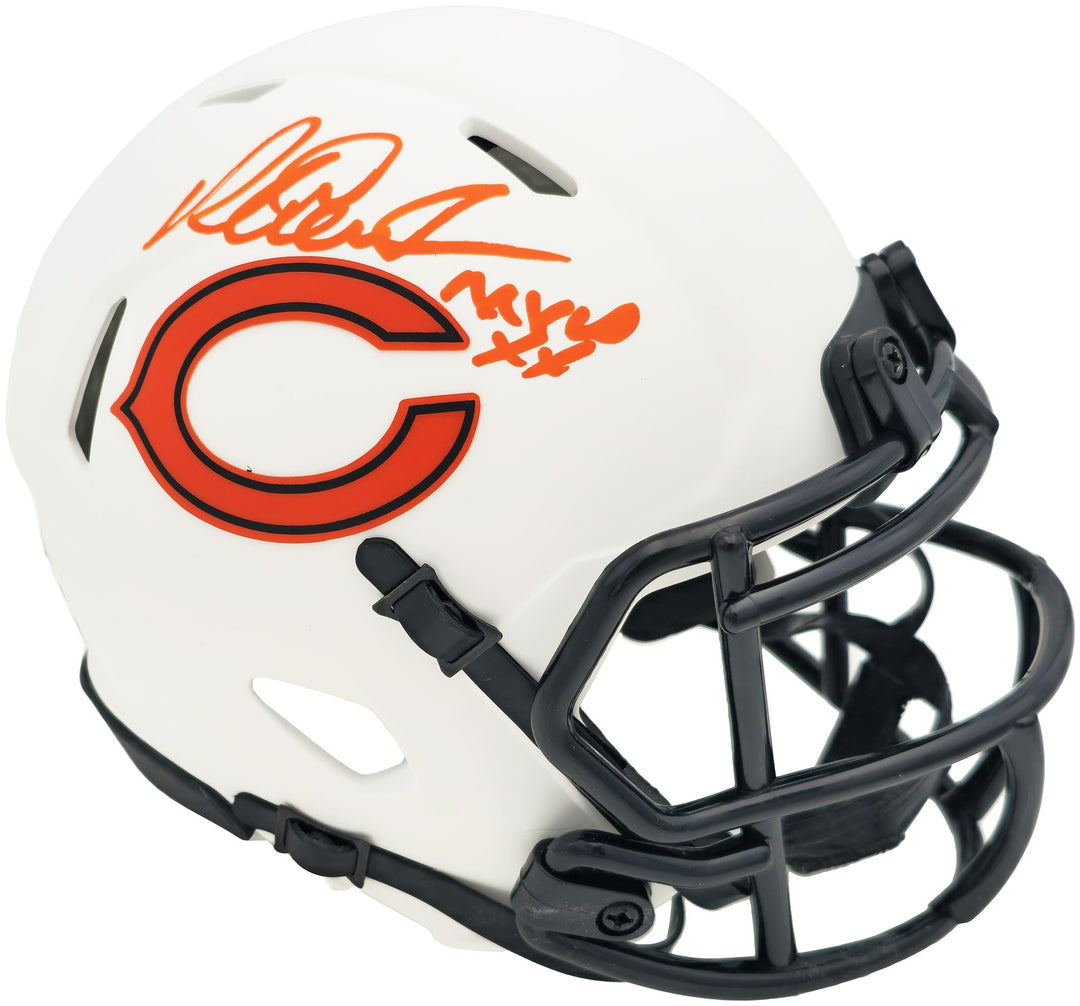 Richard Dent Auto Bears Lunar Eclipse White Speed Mini Helmet MVP XX Beckett Wit