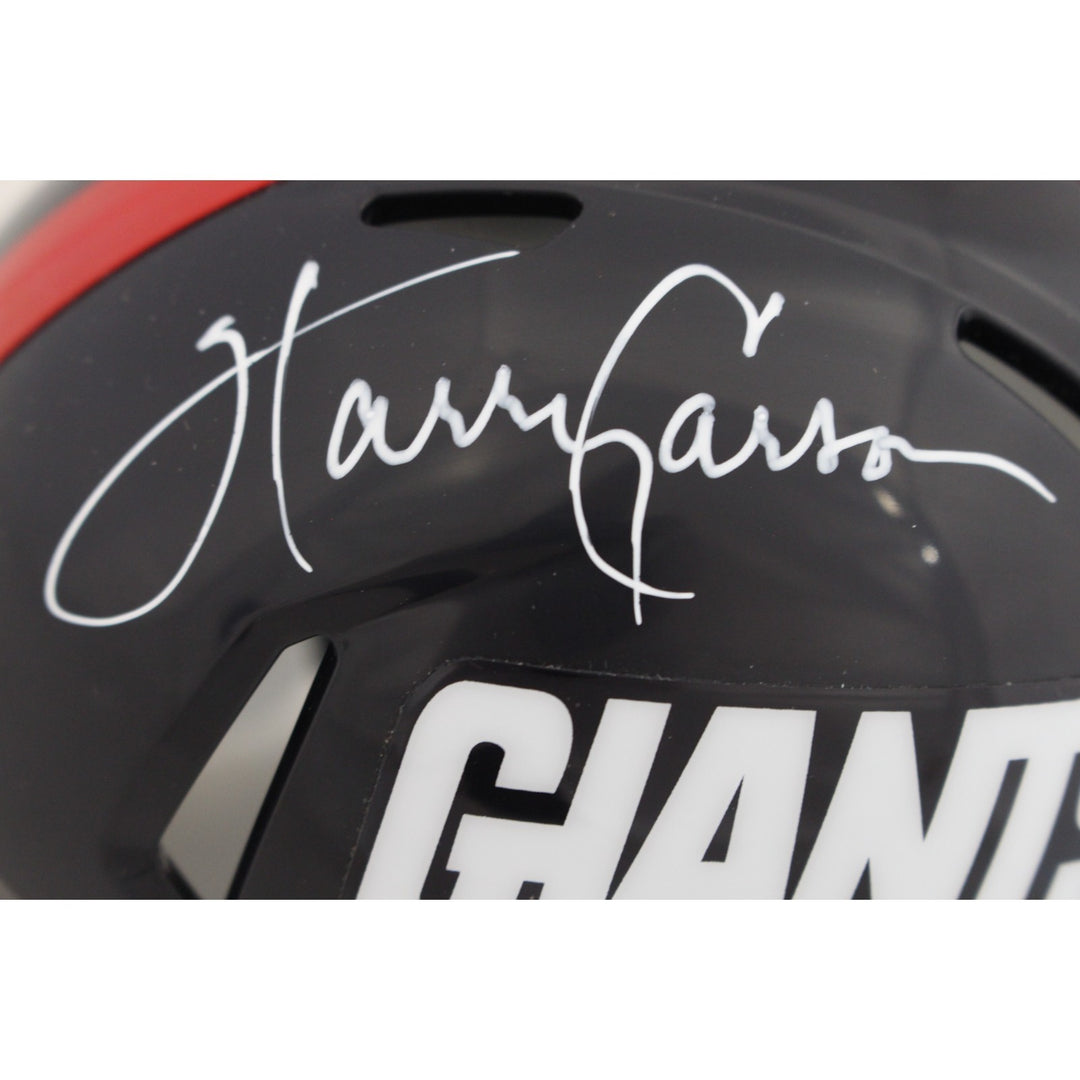 Harry Carson Autographed New York Giants Mini Helmet TB Beckett Witness 51149