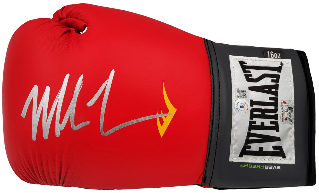 Mike Tyson Signed Red Everlast Everfresh LH Boxing Glove Beckett BAS