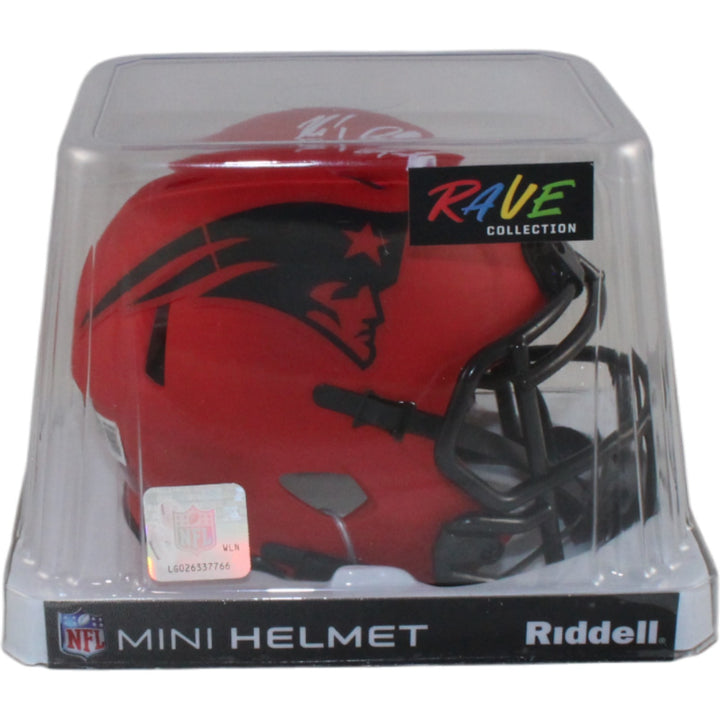 Rob Gronkowski Autographed New England Patriots Rave Mini Helmet Beckett 54754