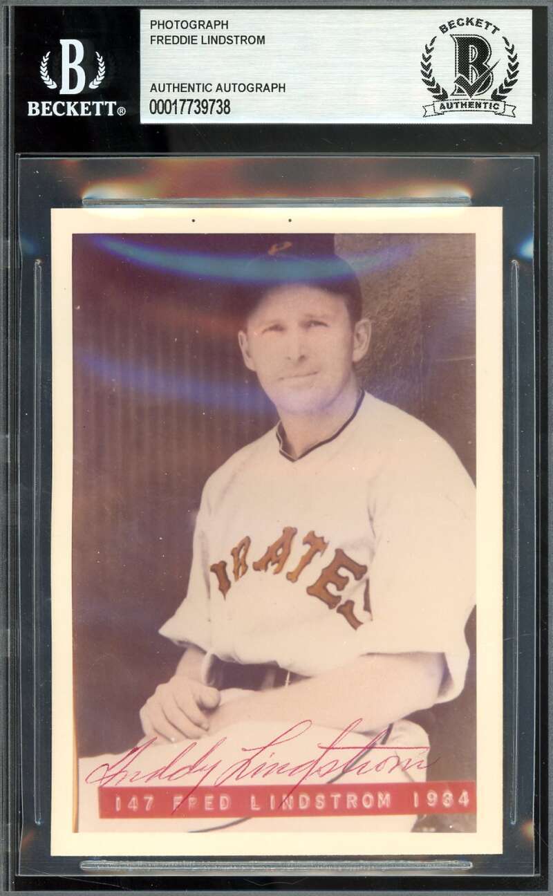 Freddie Lindstrom Beckett BAS Signed  Photo Autograph