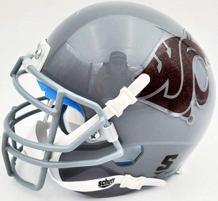 Ryan Leaf Signed Washington State Cougars Gray Schutt Mini Helmet Beckett