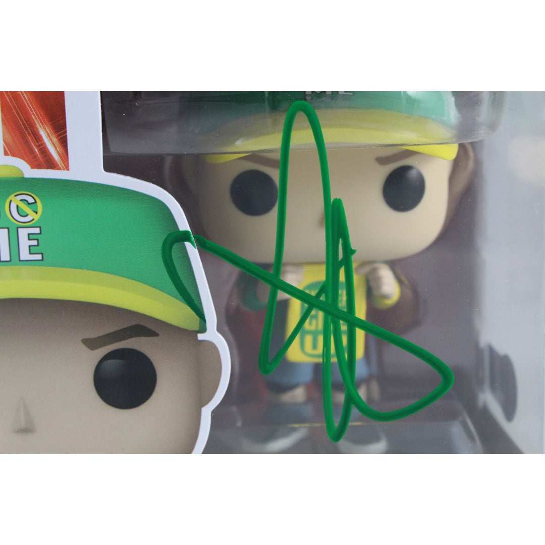 John Cena Autographed/Signed WWE Funko Pop! #136 Beckett 53780