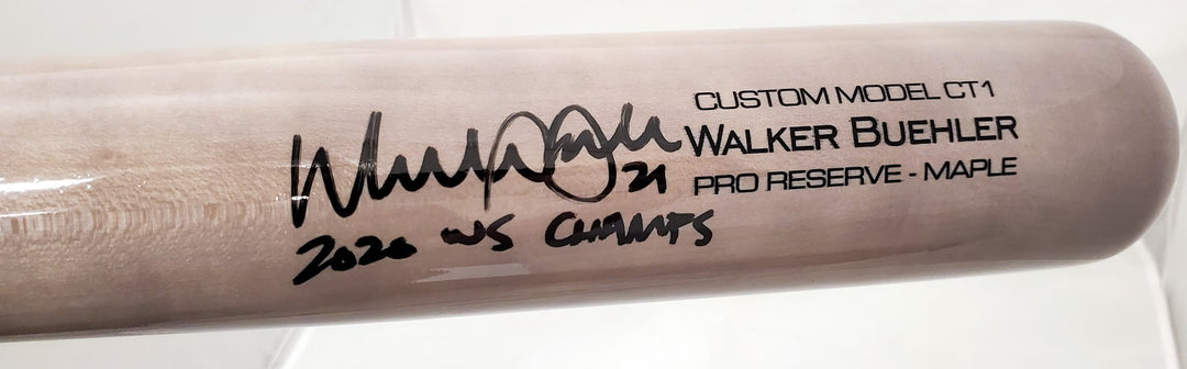 Walker Buehler Signed Blonde Victus Game Model Bat Dodgers Beckett QR