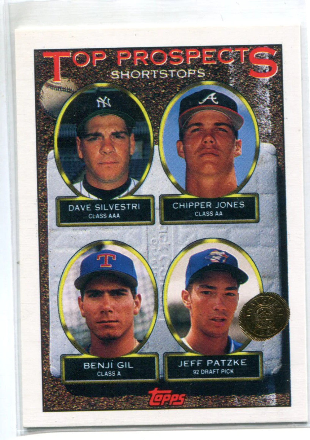 1993 Topps Prospects Shortstops #529 C.Jones/D.Silvestri/B.Gil/J.Patzke Card