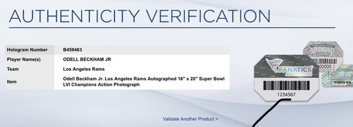 Odell Beckham Jr Rams Framed Signed 16x20 1st TD Super Bowl LVI Fanatics COA