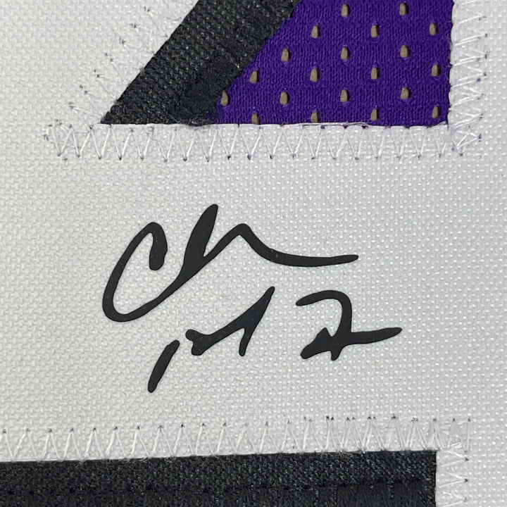 Framed Facsimile Autographed Charles Barkley 33x42 Purple Reprint Auto Jersey