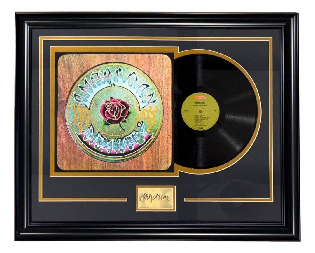 Jerry Garcia Framed Grateful Dead American Beauty Vinyl w/ Laser Engrave Auto