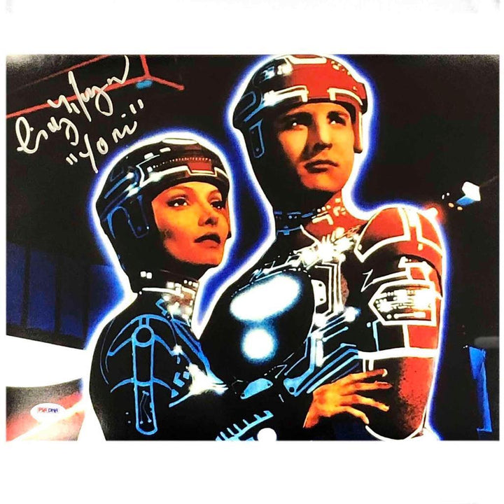 Cindy Morgan "Yori" inscription signed Tron 11x14 Photo PSA/DNA Witness COA auto