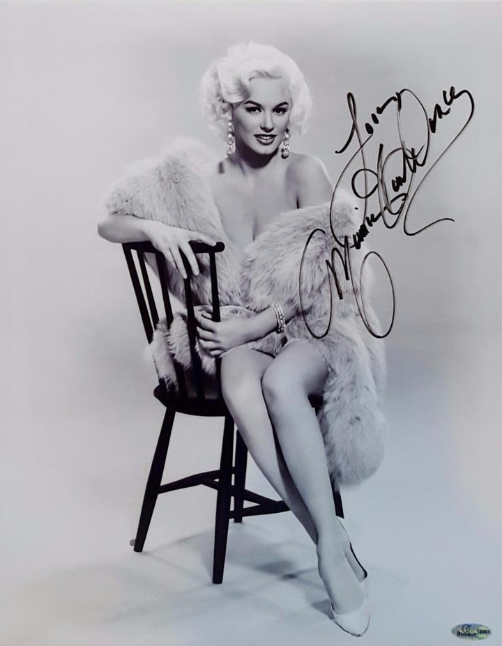 Mamie Van Doren Signed 11x14 Photo Playboy Playmate OC Dugout Hologram + COA F