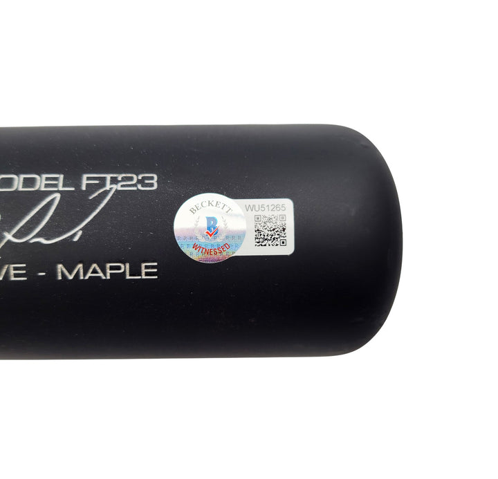 Fernando Tatis Jr. Signed Matte Black Victus Game Model Bat Padres Beckett
