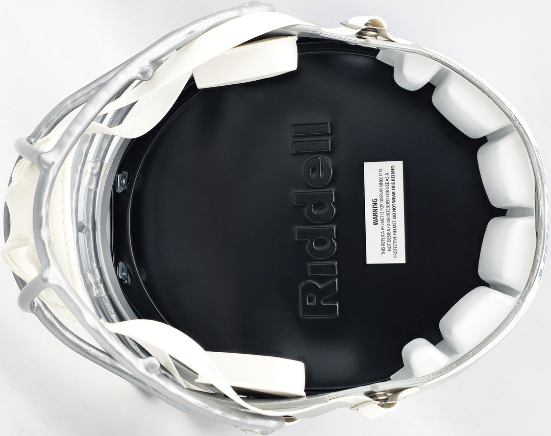 Sam LaPorta Auto Signed Lions Silver Full Size Replica Speed Helmet Beckett Wit