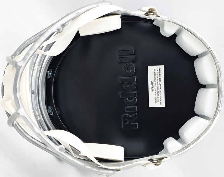 Sam LaPorta Auto Signed Lions Silver Full Size Replica Speed Helmet Beckett Wit