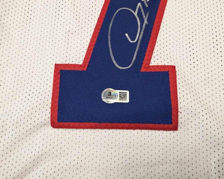 Buffalo Bills Doug Flutie Signed White Jersey Beckett Witness