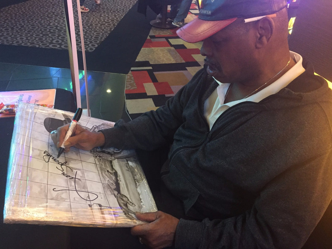 Leon Spinks Signed Original Art Work 1/1 Hand Painting COA Autograph Canvas