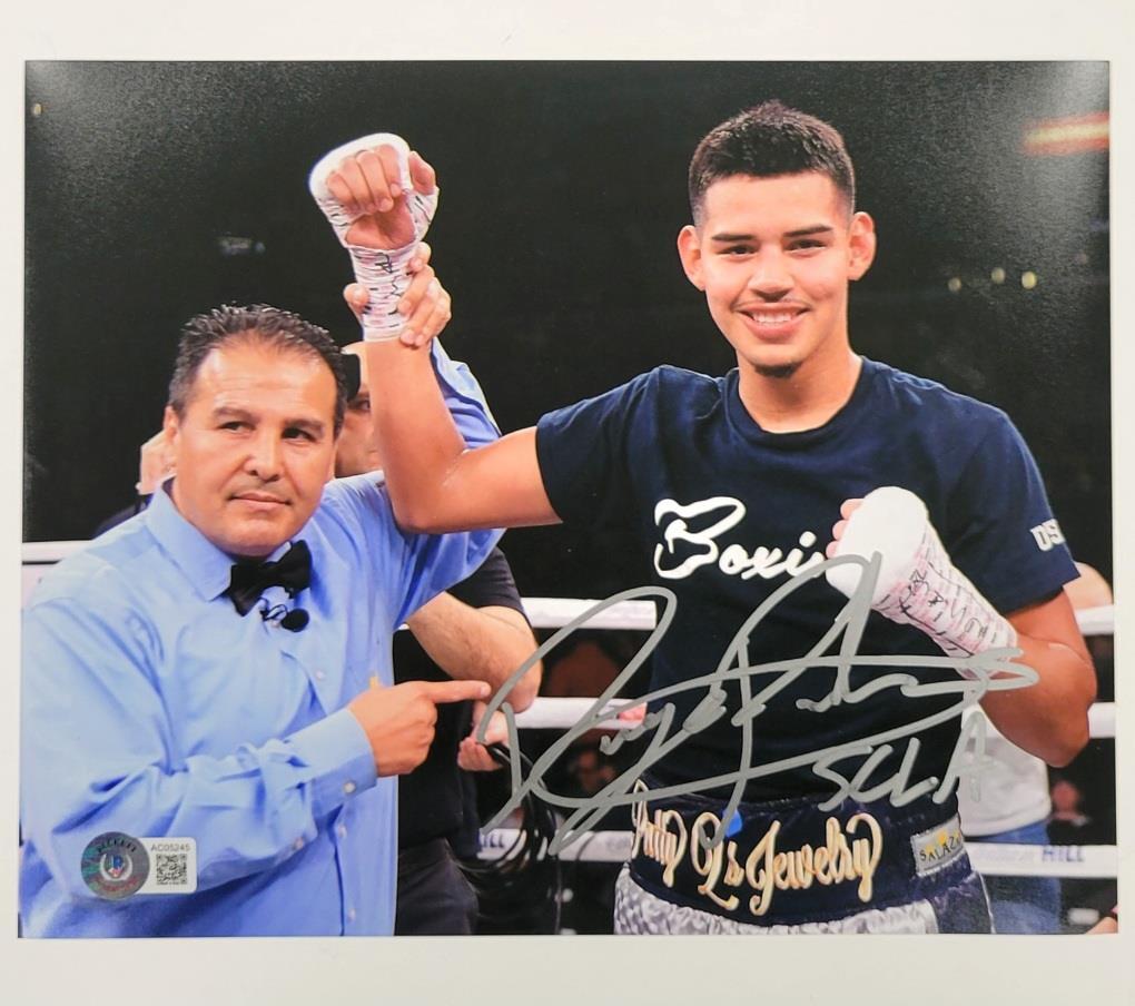 Diego Pacheco signed "SCLA" 8x10 photo boxing autograph ~ Beckett BAS