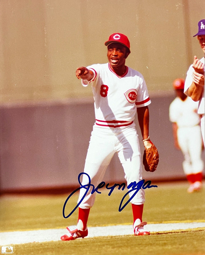 Joe Morgan signed Cincinnati Reds MLB 8x10 Photo-Tuff Stuff COA (HOF)