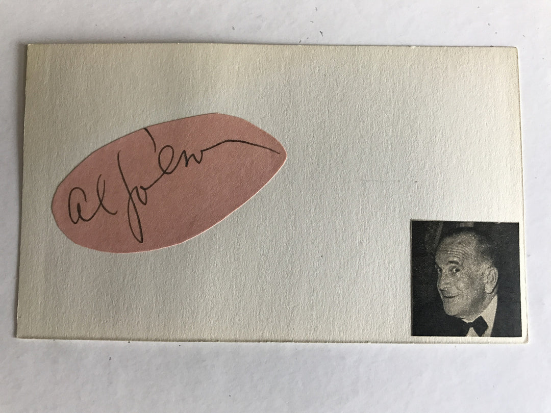 Al Jolson Signed Index Card Cut Album Page JSA COA Autograph Jazz