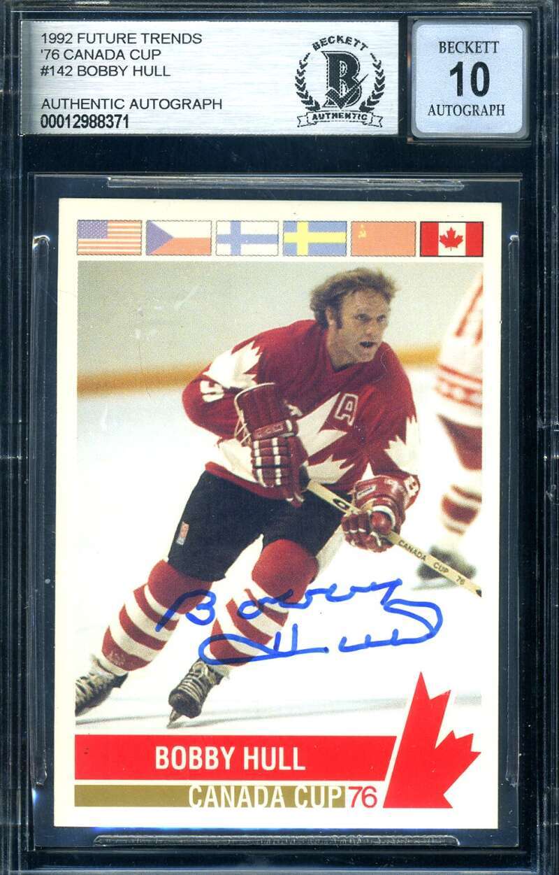 Bobby Hull Beckett Gem Mint 10 Signed 1992 Future Trends Autographed