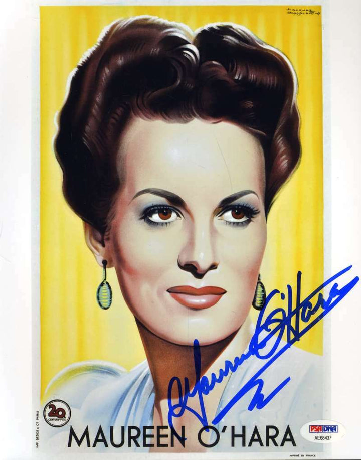 Maureen O`hara Psa Dna Hand Signed 8x10 Photo Authentic Autograph