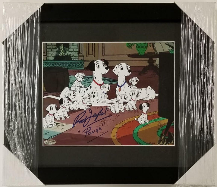 Rod Taylor signed Disney 101 Dalmatians 8x10 Photo Pongo FRAMED (A) ~ OC Holo