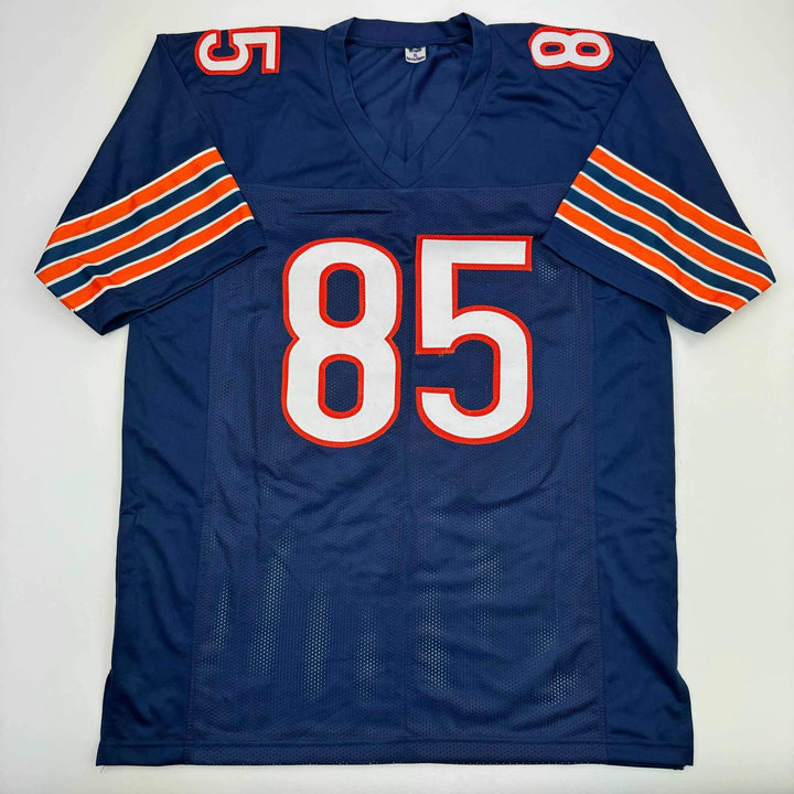 Autographed/Signed Cole Kmet Chicago Blue Football Jersey JSA COA