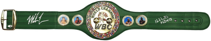 Mike Tyson & Evander Holyfield Auto Green WBC World Championship Boxing Belt JSA