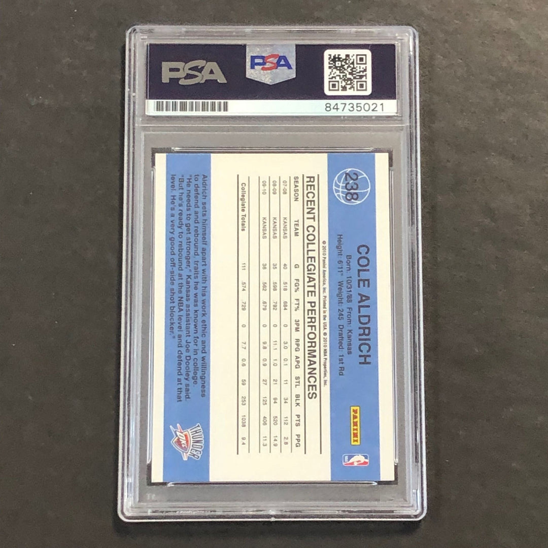2010-11 Donruss Rated Rookie #238 Cole Aldrich Signed Card AUTO PSA Slabbed RC T