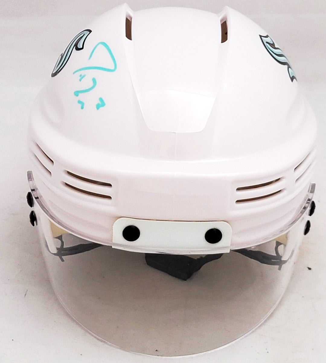 Jordan Eberle Autographed Signed Seattle Kraken White Mini Helmet Fanatics Holo