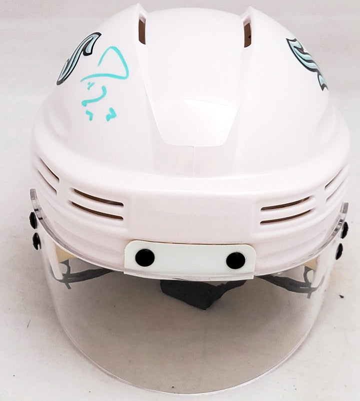 Jordan Eberle Autographed Signed Seattle Kraken White Mini Helmet Fanatics Holo