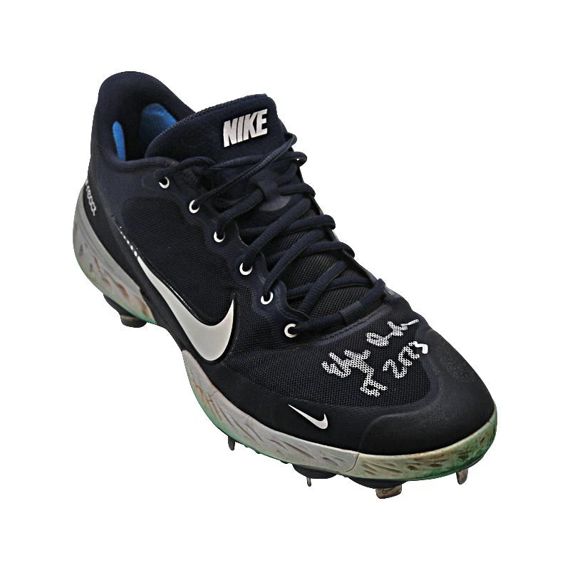 Elijah Dunham New York Yankees Autographed and Inscribed "ST 2023" Used Nike Alpha Huarache Right Cleat (Elijah Dunham LOA)