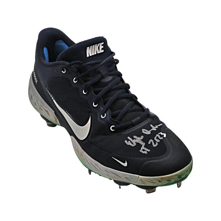 Elijah Dunham New York Yankees Autographed and Inscribed "ST 2023" Used Nike Alpha Huarache Right Cleat (Elijah Dunham LOA)
