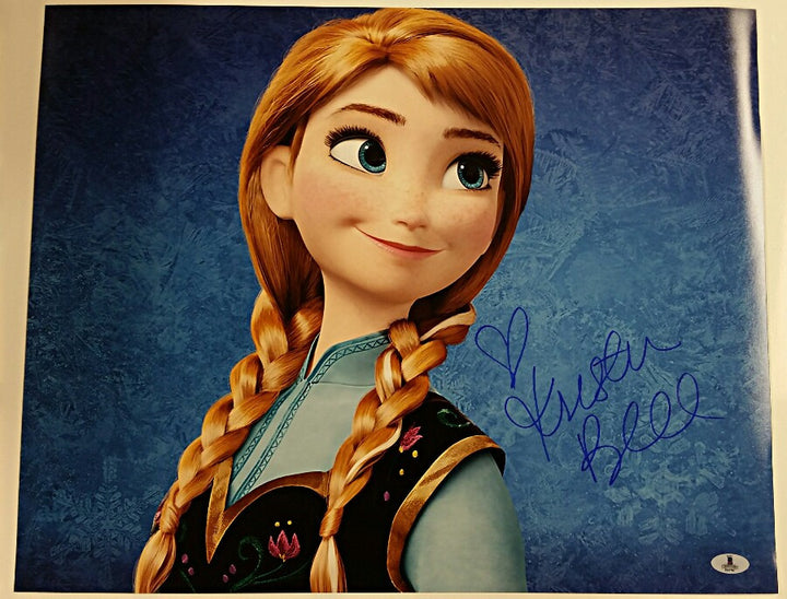 KRISTEN BELL Signed 16x20 Photo Disney's FROZEN Voice of Anna Beckett BAS COA