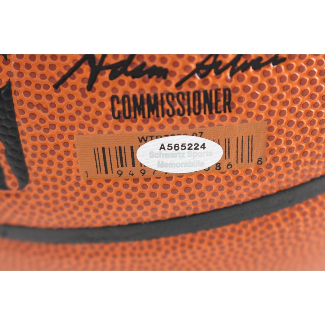 David Thompson Autographed Denver Nuggets Wilson Basketball HOF 96 SCH 55455