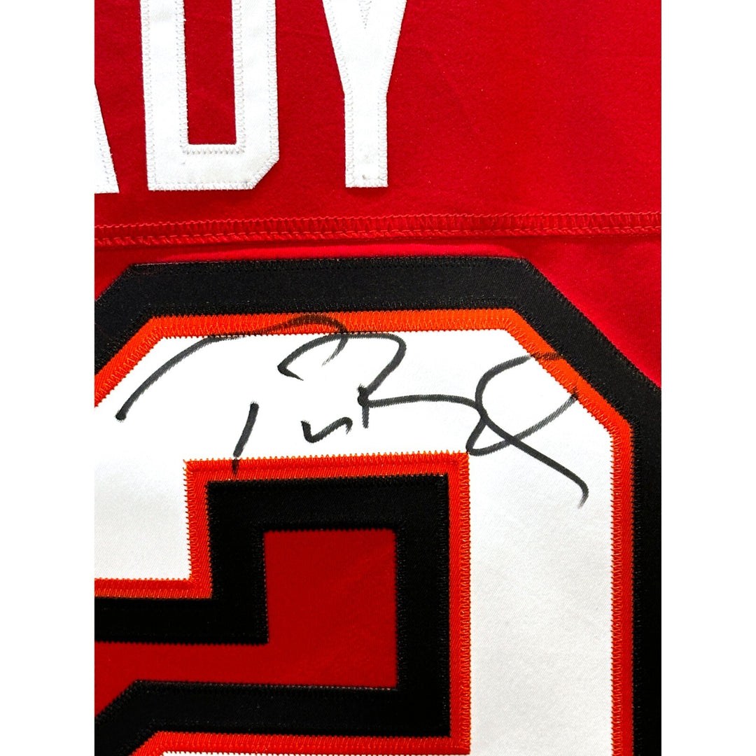 Tom Brady Autographed Tampa Bay Buccaneers Jersey Inscribed "GOAT" COA Fanatics