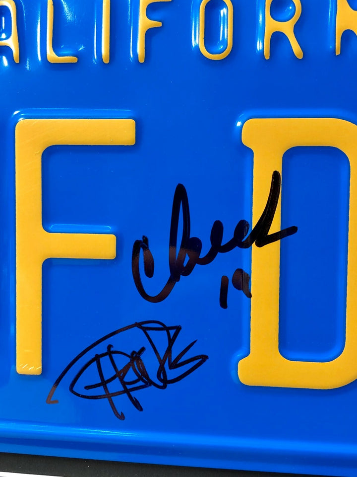 Cheech & Chong Signed "MUF DVR" Movie Car License Plate Framed Collage BAS Auto