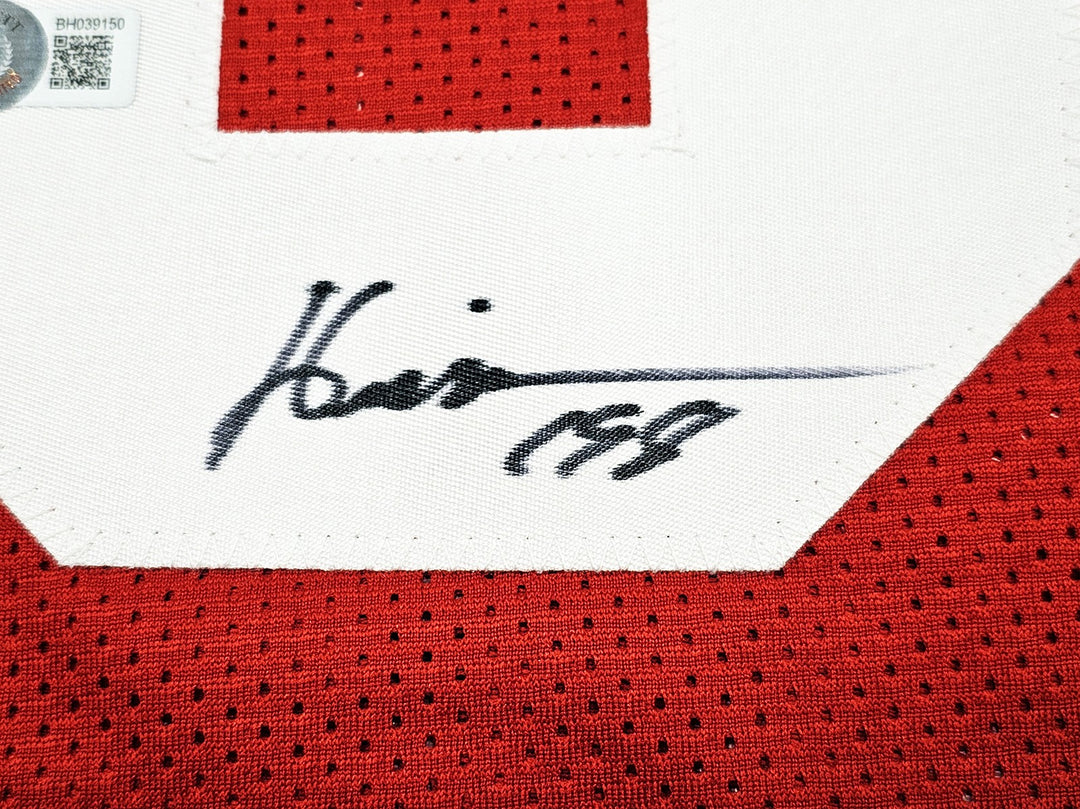 Nebraska Cornhuskers Mike Rozier Auto Signed Red Jersey "Heisman 1983" Beckett