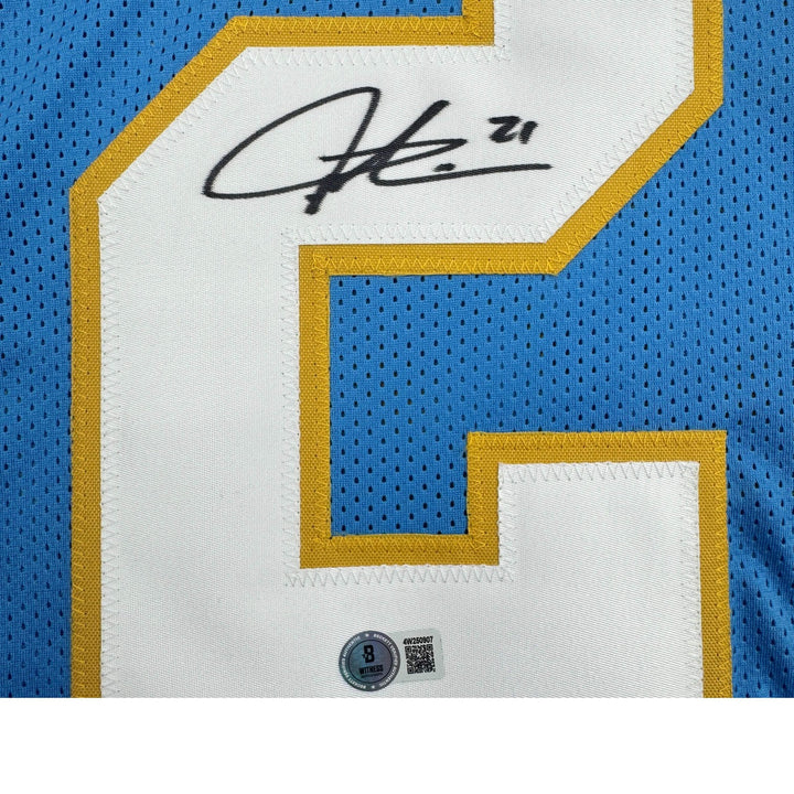 Autographed/Signed LADAINIAN TOMLINSON San Diego Powder Blue Jersey JSA COA Auto