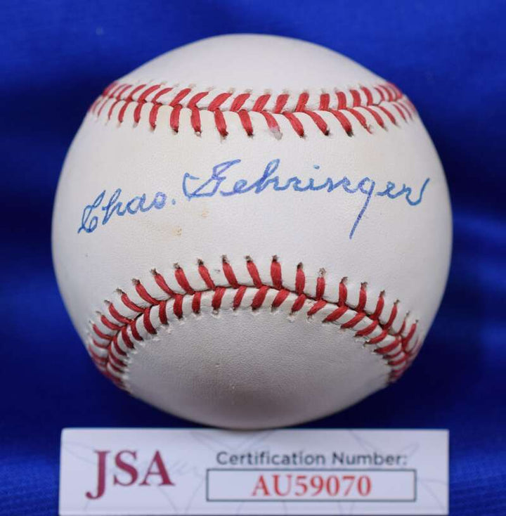 Charlie Gehringer JSA Cert Autograph American League Signed Baseball