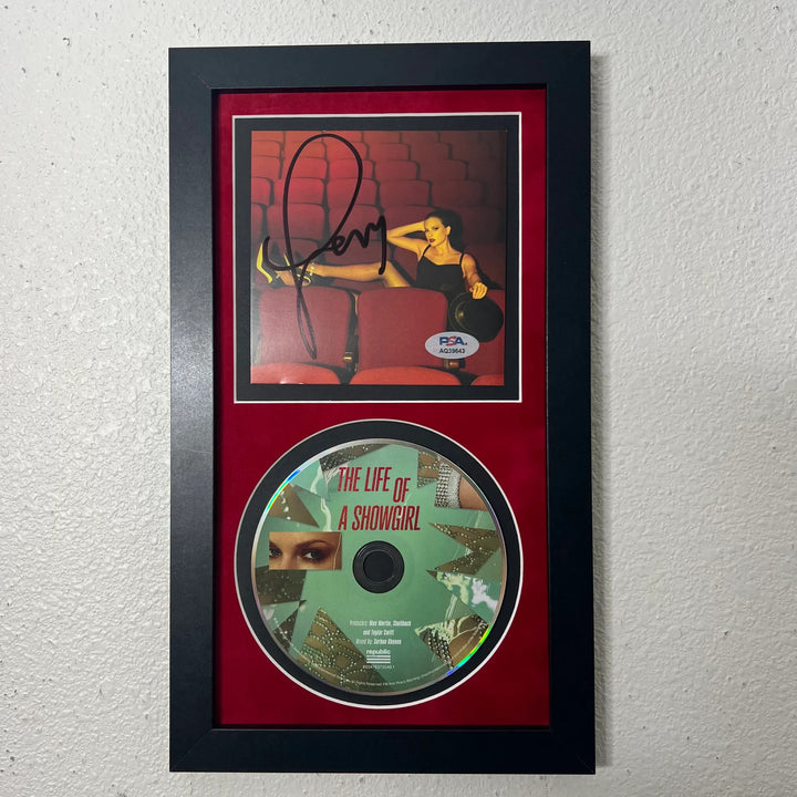 Taylor Swift Signed CD Cover Framed PSA/DNA Autographed The Life of a Showgirl