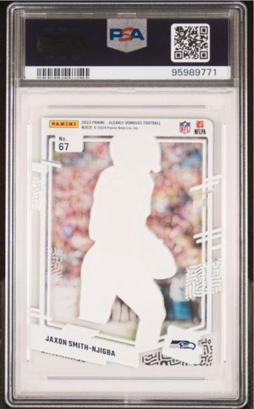 Graded 2023 Panini Clearly Donruss Jaxon Smith-Njigba #67 Rookie RC Card PSA 10