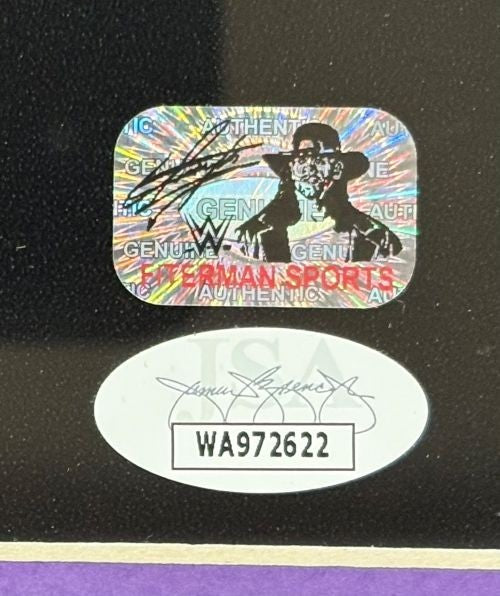 The Undertaker Signed Framed 16x20 WWE Photo JSA Hologram