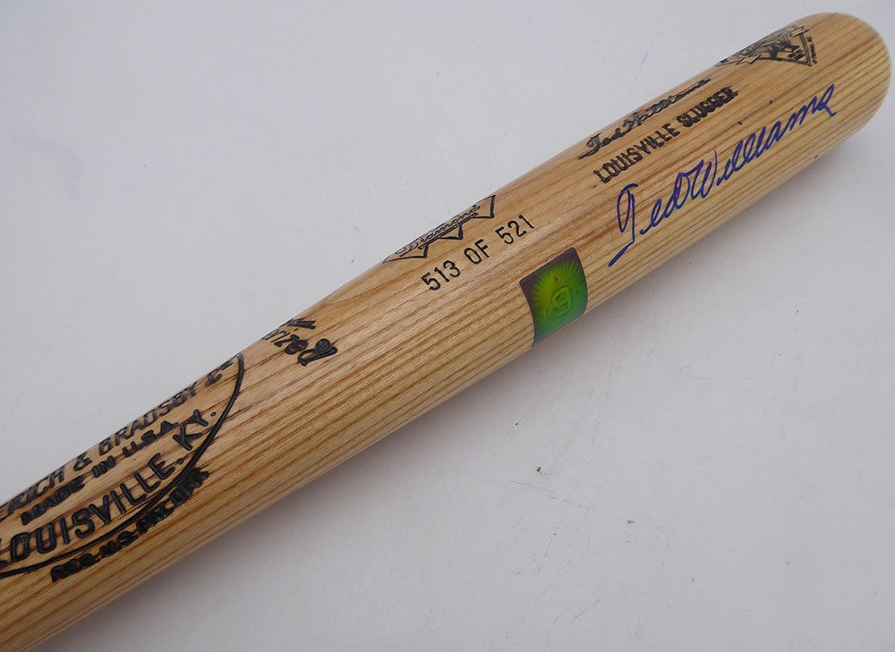 Ted Williams Signed L Slugger Game Model Bat Red Sox #/521 Beckett #AE85507