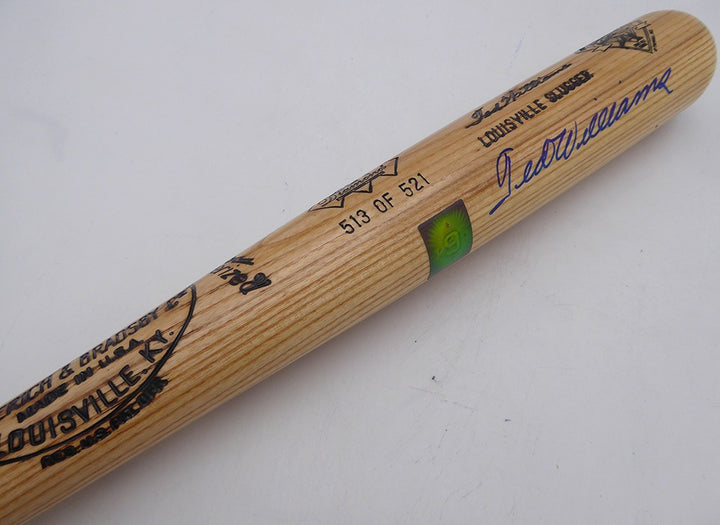 Ted Williams Signed L Slugger Game Model Bat Red Sox #/521 Beckett #AE85507